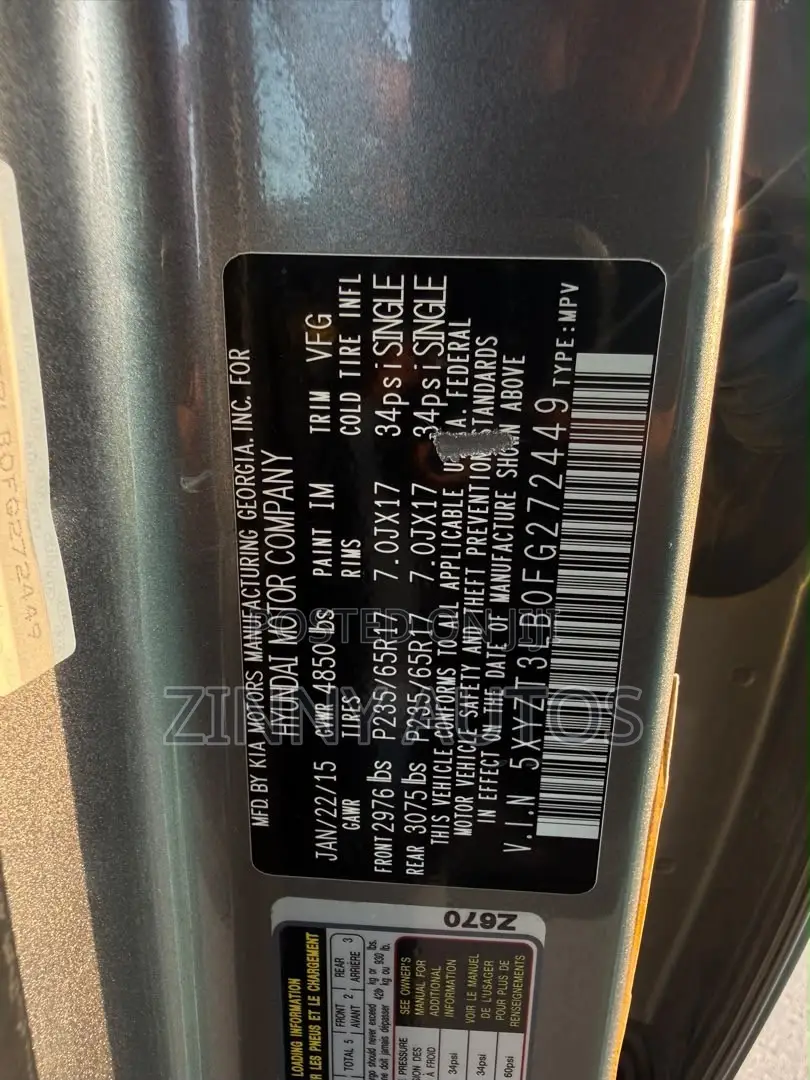 Hyundai Santa Fe 2015 Gray