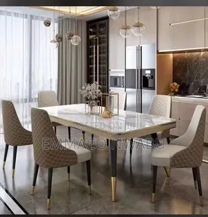 6 Seater Mable Dinning Table .
