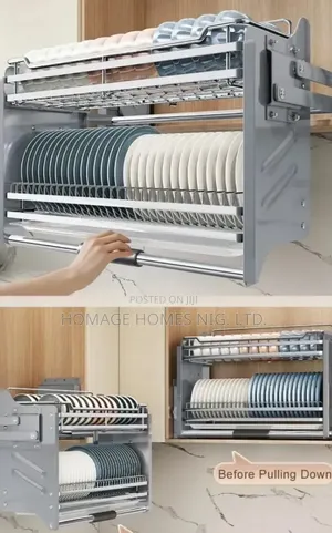 Pull Down Plate Rack 80cm Original