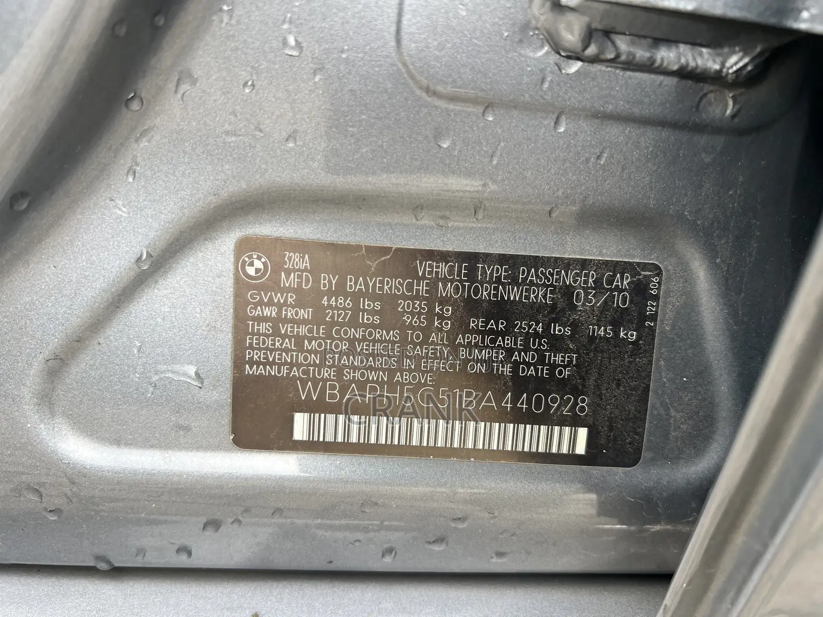 BMW 328i 2011 Gray