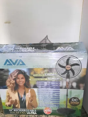 18" Rechargeable Solar Fan Ultra