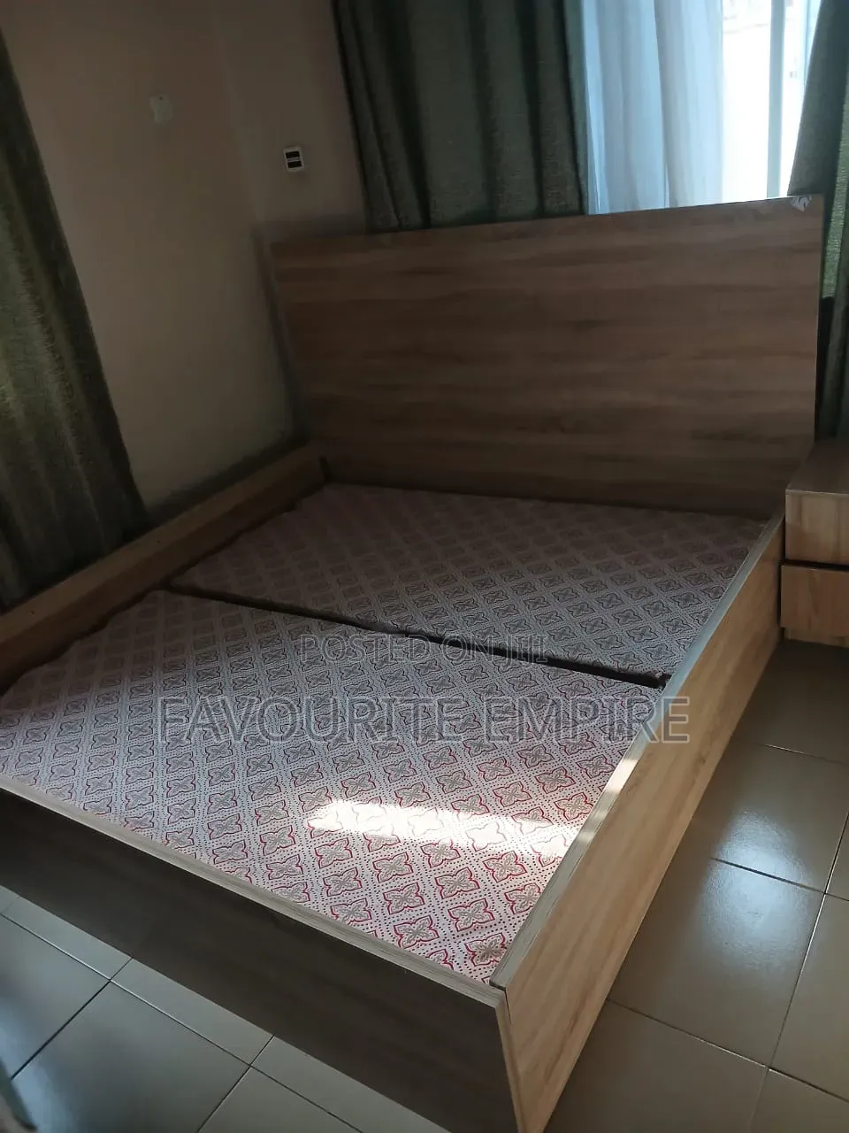 Wooden 6by6 Bedframe With Side Drawer