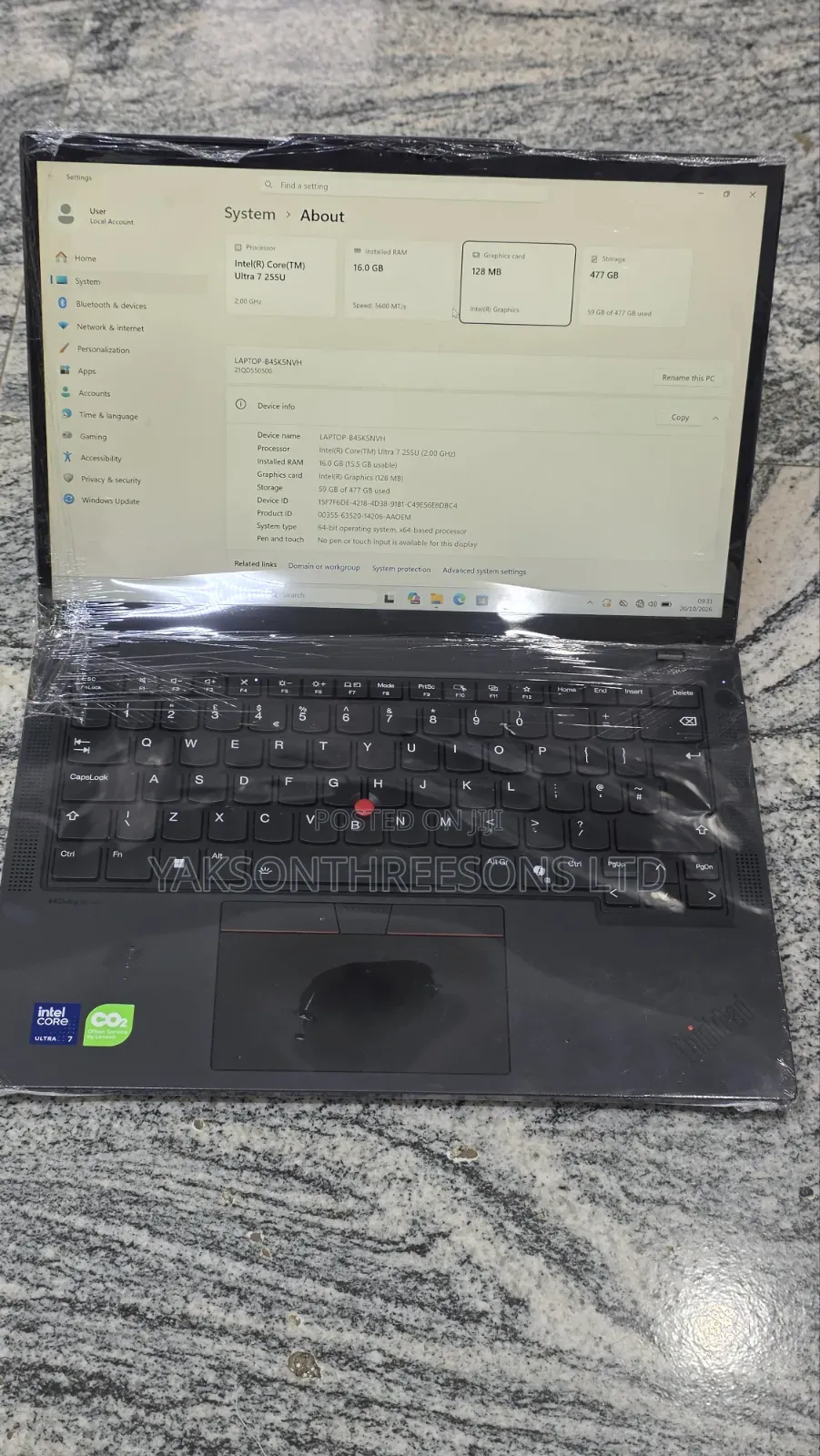 Laptop Lenovo ThinkPad T14 16GB Intel Core Ultra 7 SSD 512GB