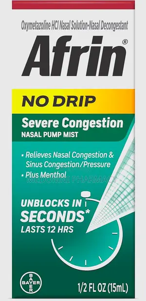AFRIN No Drip Severe Congestion Nasal Pump Mist - 15ml
