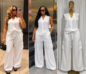 Quality Armless Ladies White Two Piece