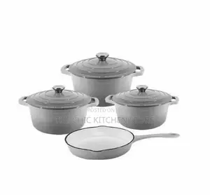 9pcs Enamel Cast Iron Cookware Set With 2 Silicone Cooking Spoon