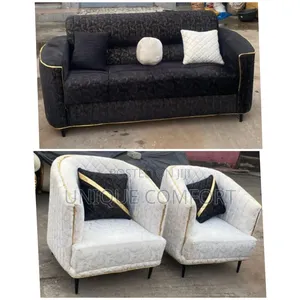 Brand New 2,1,1 Luxury Sofa Set With Throw Pillows