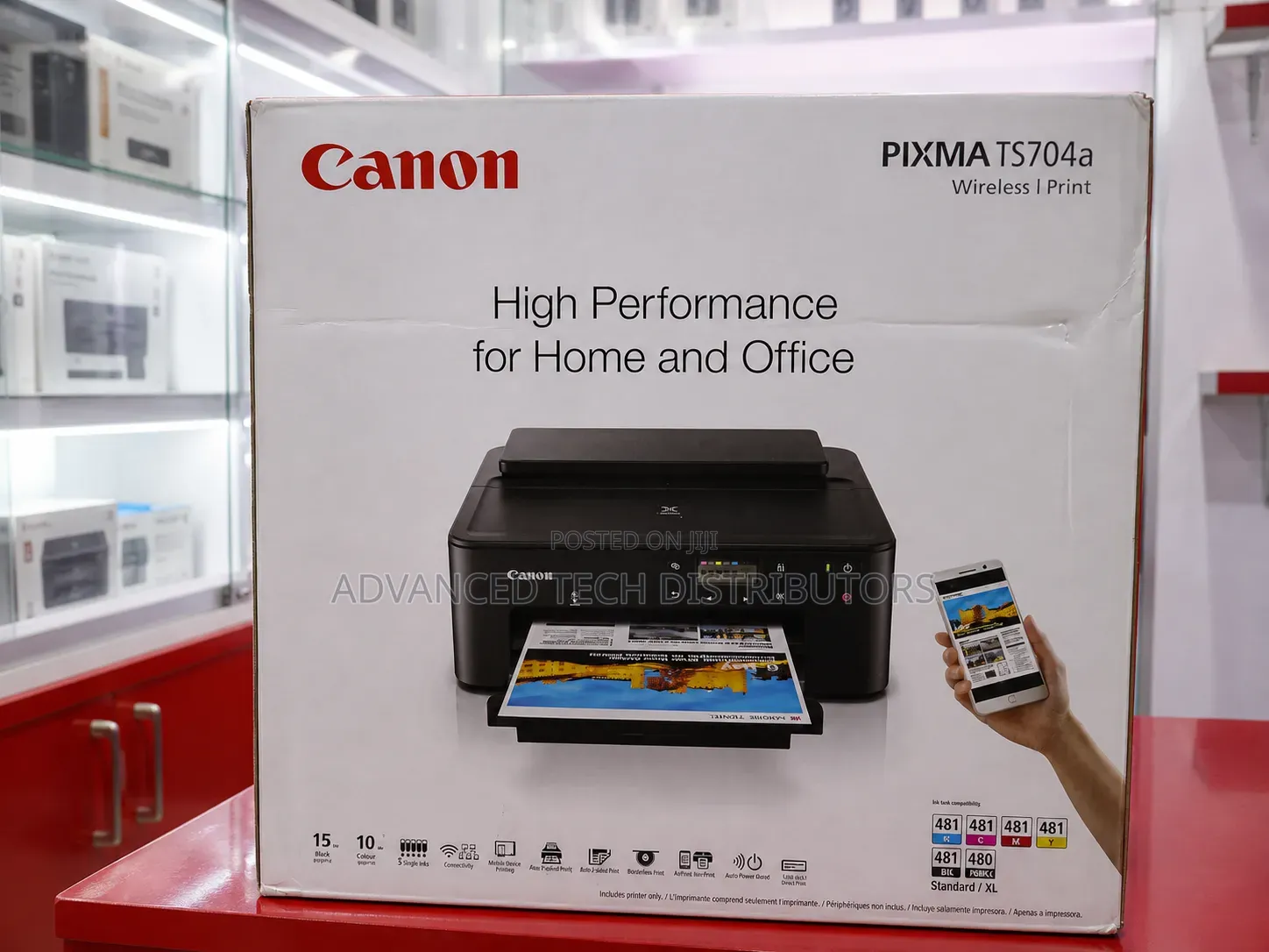 Canon Printer Pixma Ts704a Wireless Plastic IDCard/Photo/Cd/A4 Printer