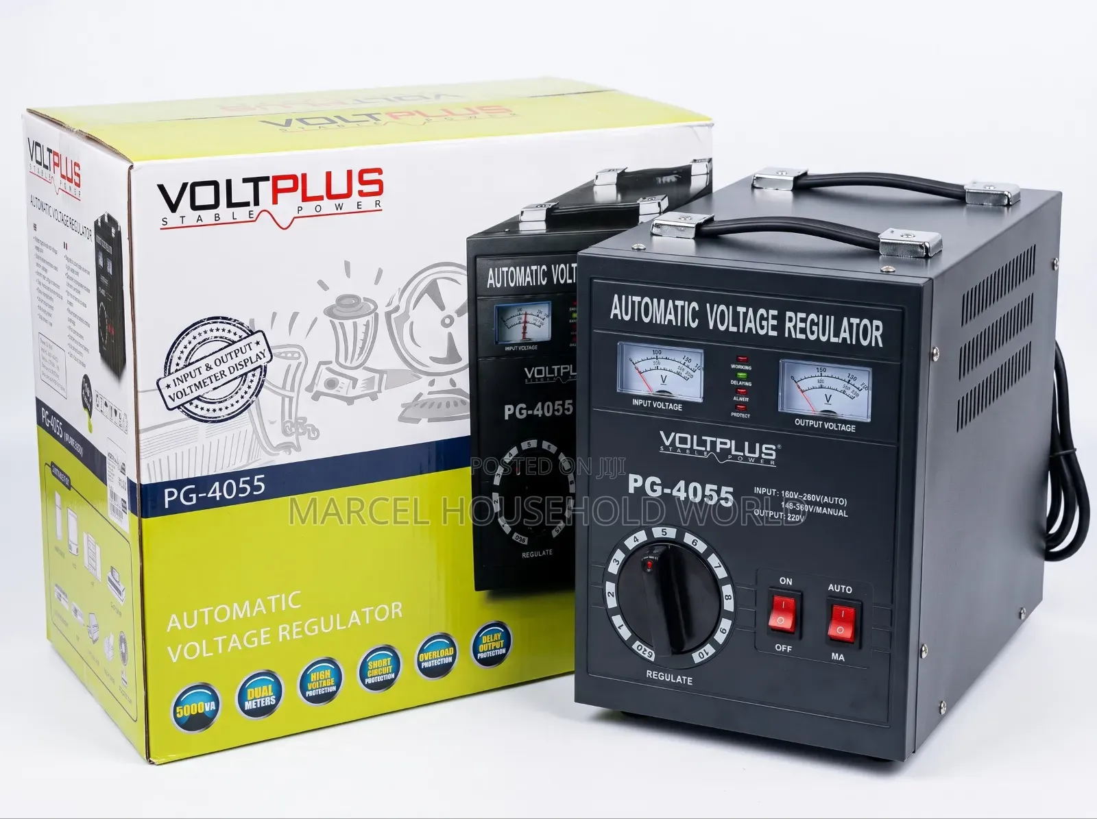 Voltplus 5000VA Automatic Voltage Regulator (Stabilizer)–Model PG-4055