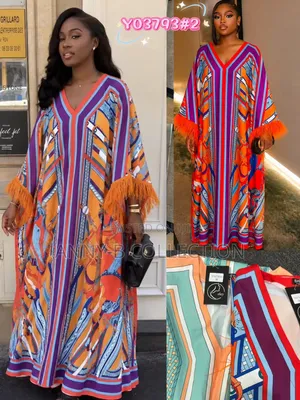 Women Long Colorful Bubu Gown