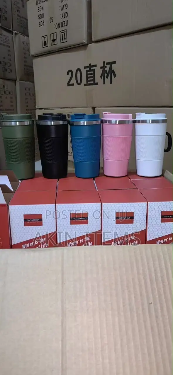 Insulated Coffe Mug With Stripes