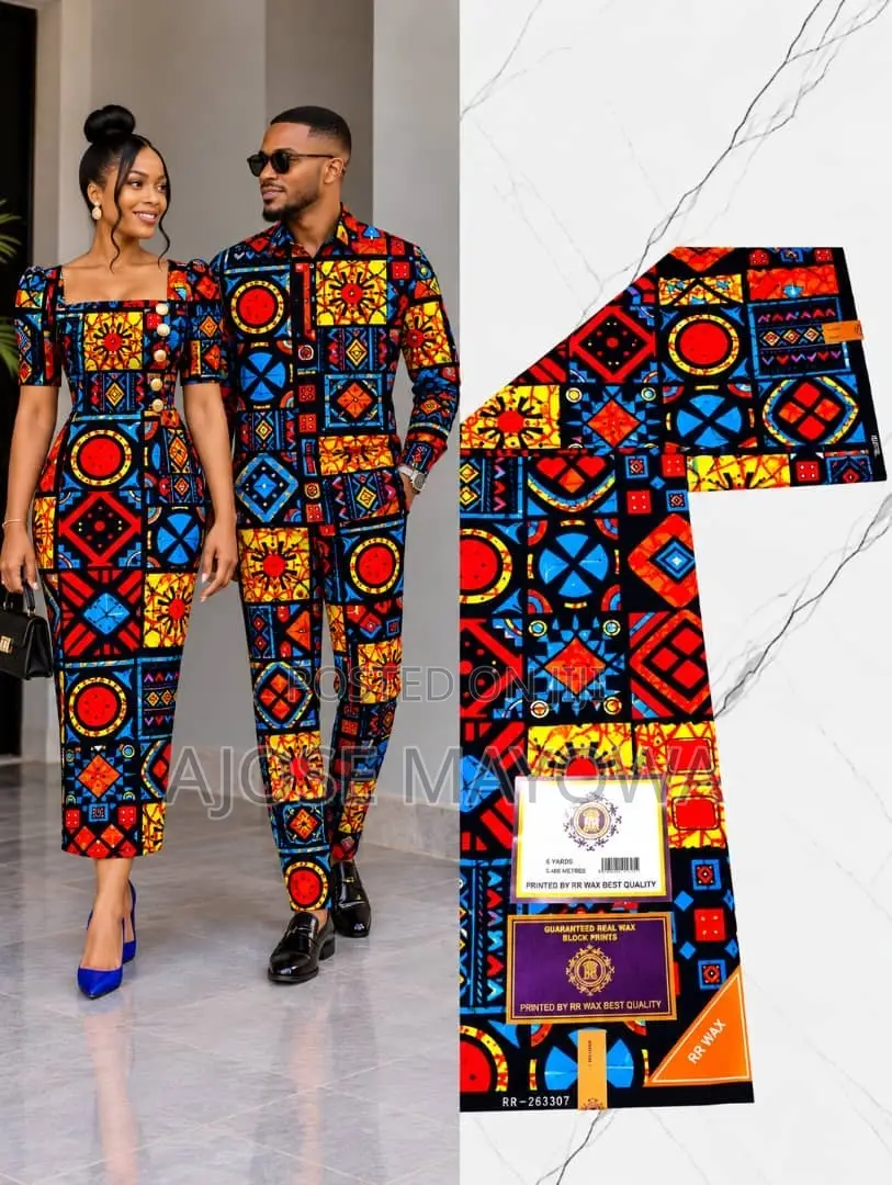 Original 100% Cotton Ankara - 6 Yards Latest Design -Available in Ajah
