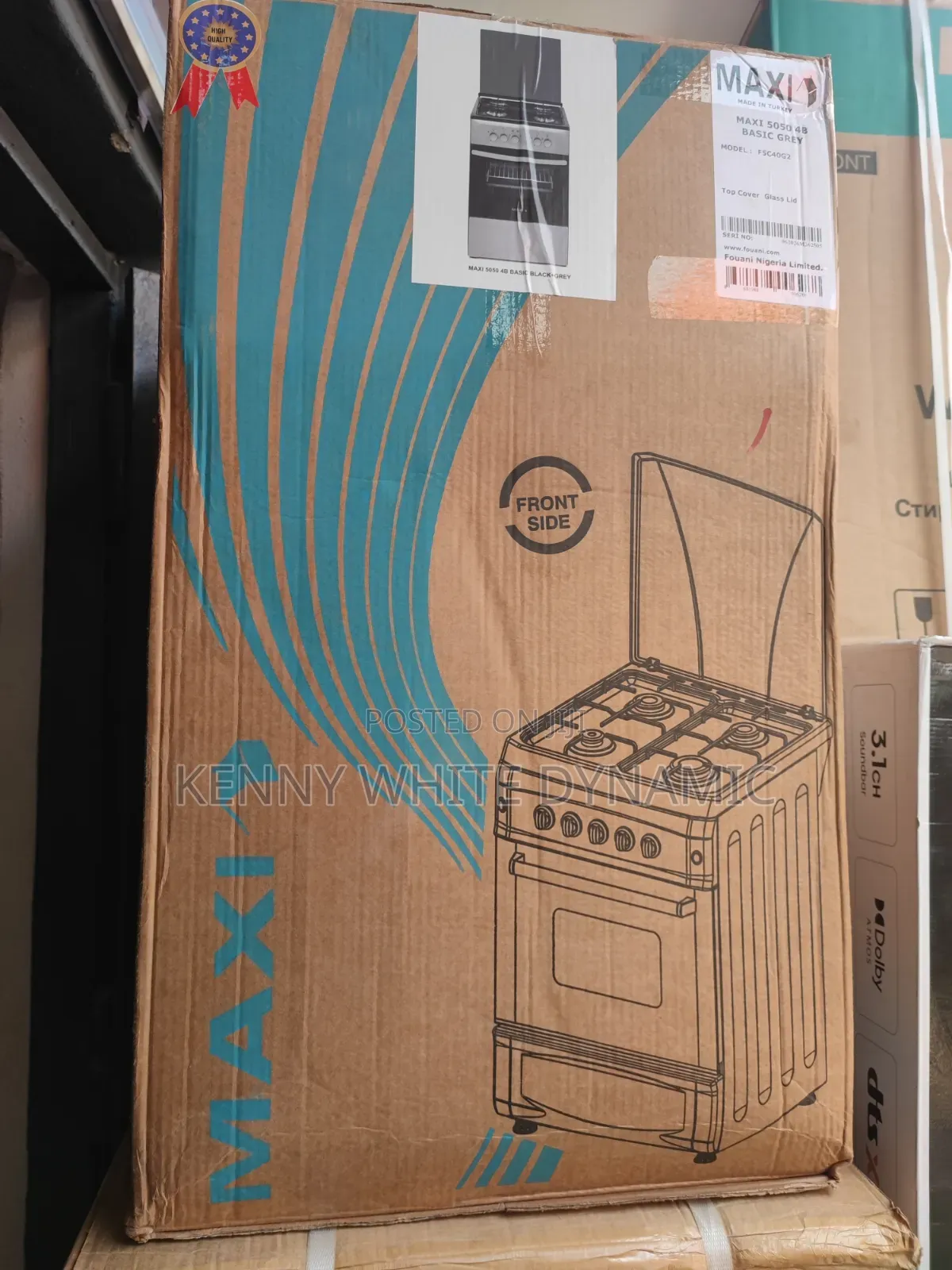 Maxi Gas Cooker 50×50 All Gas Basic Gray