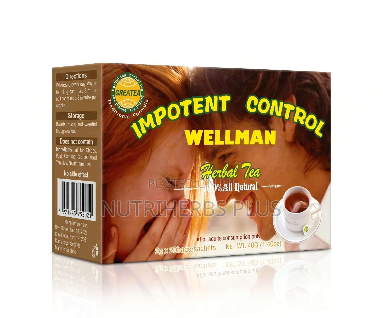 Impotent Control Wellman Herbal Tea (For Erectile Dysfunction)