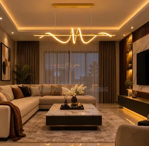 LED Aluminum Pendant Light, Droplight and Decor Chandelier With Remote