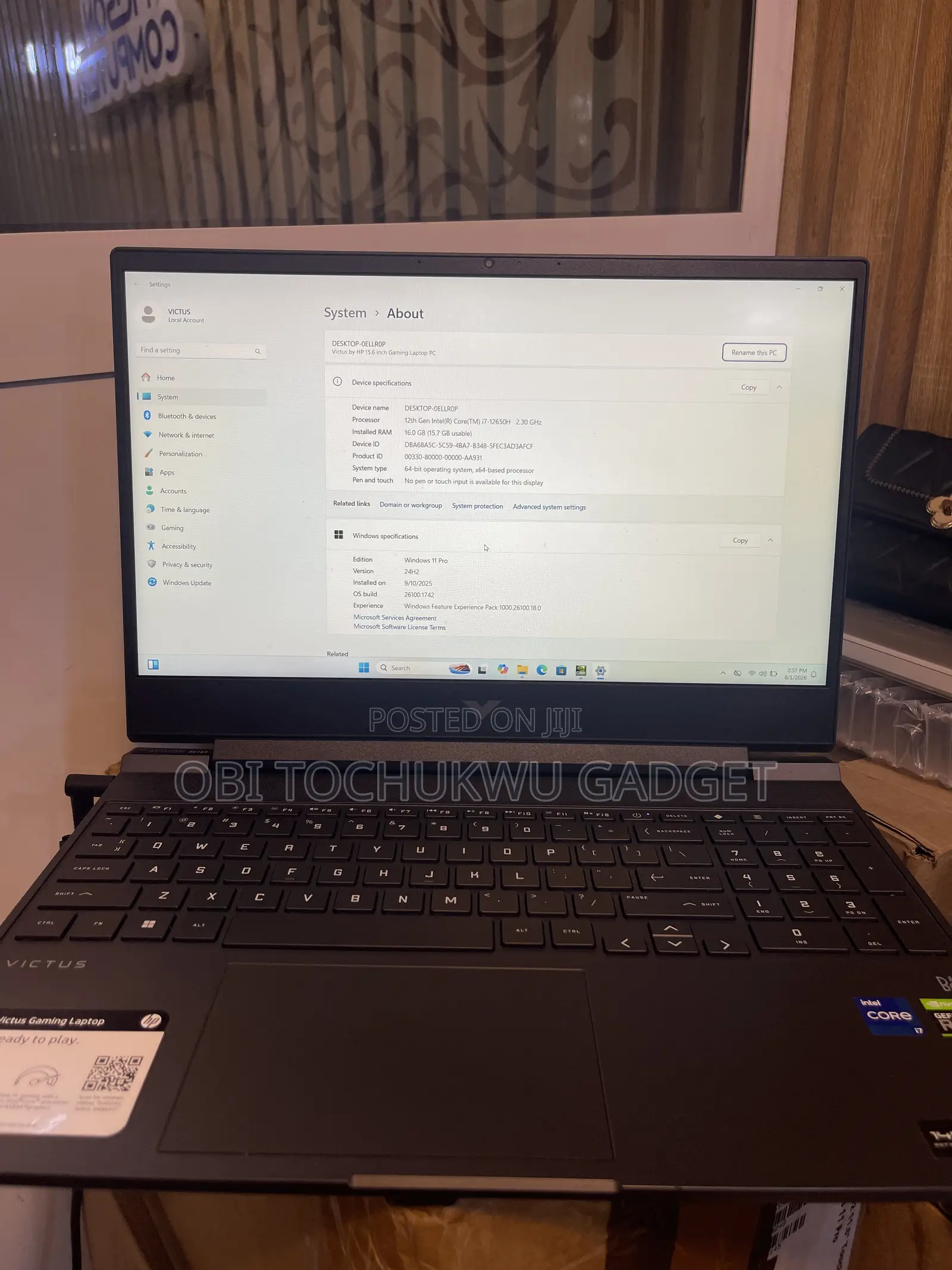 Laptop HP Victus 15 16GB Intel Core i7 SSD 512GB