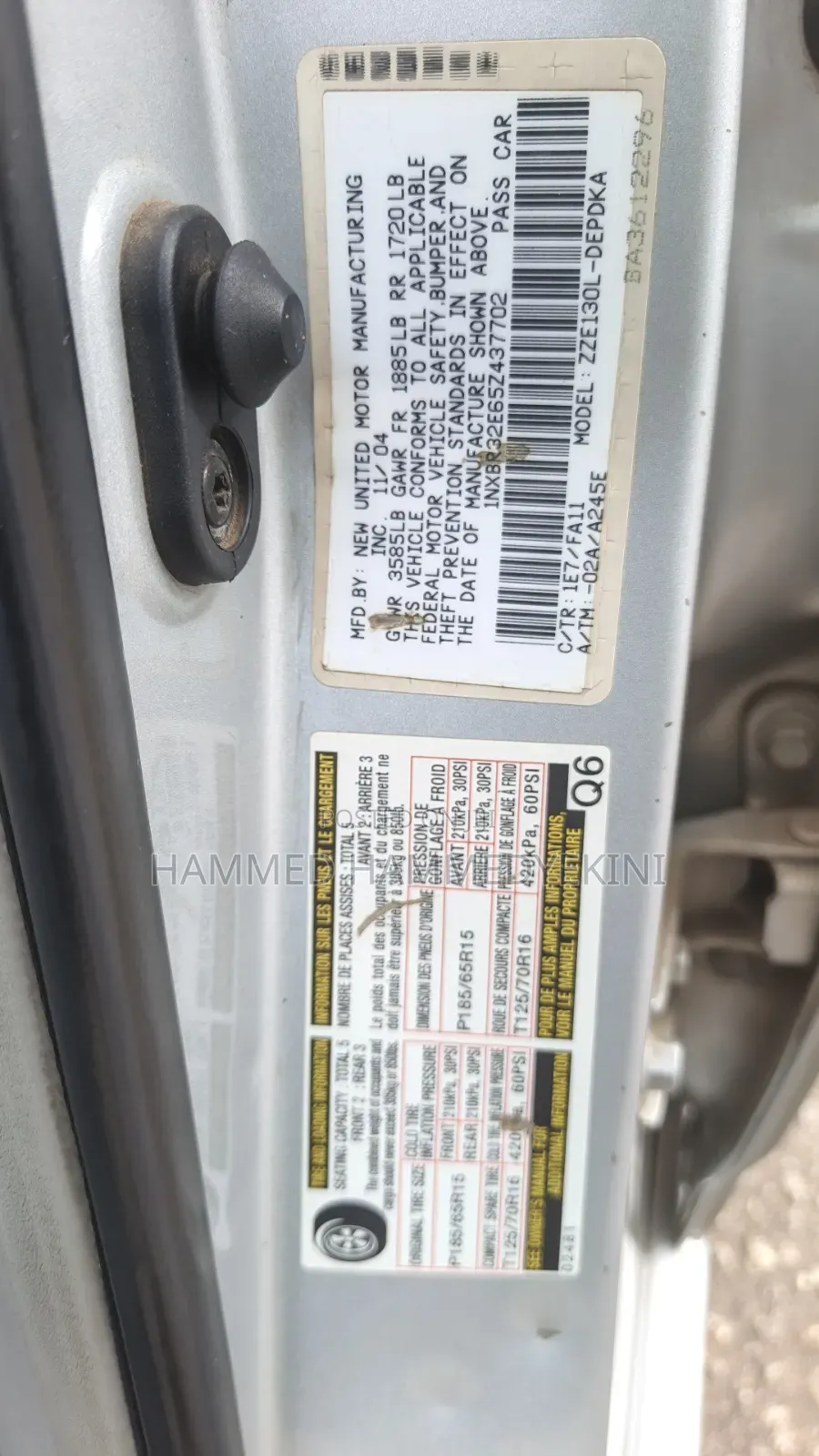 Toyota Corolla LE 2005 Silver