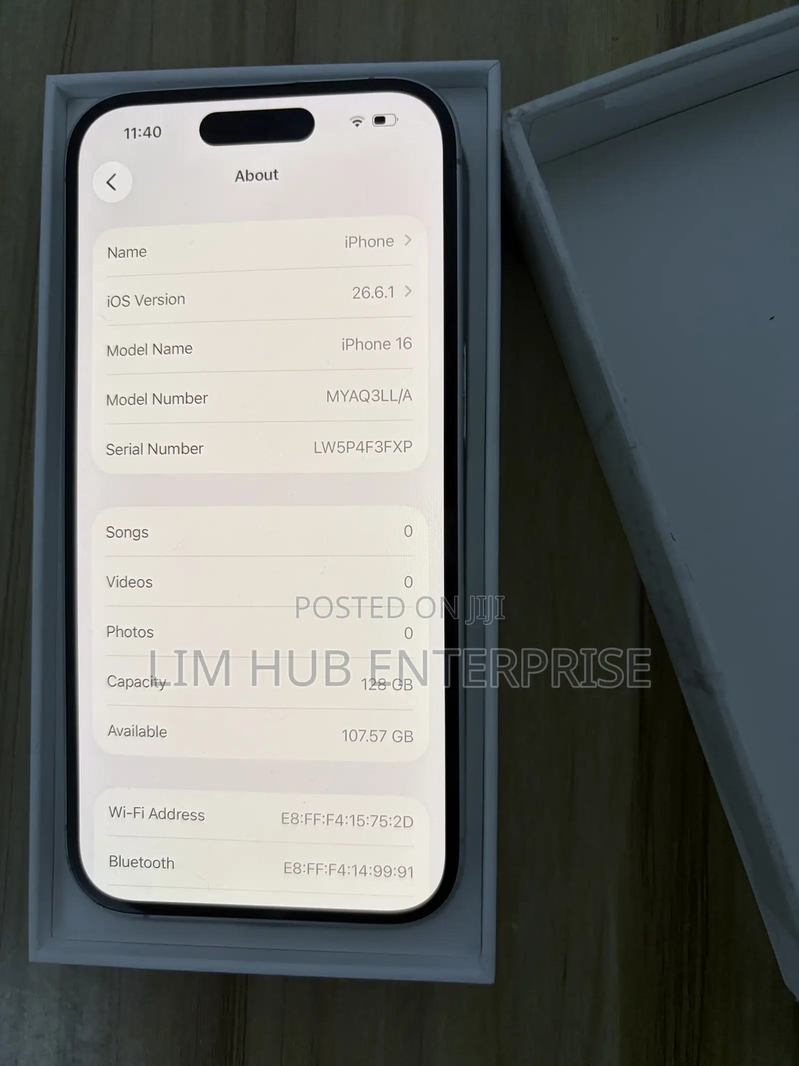Apple iPhone 16 128 GB White