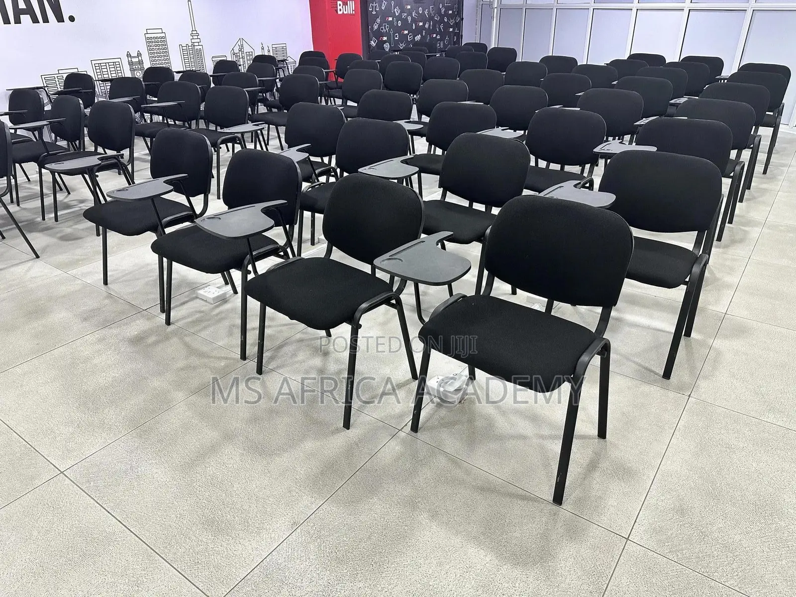 Students Chairs With Writing Pads