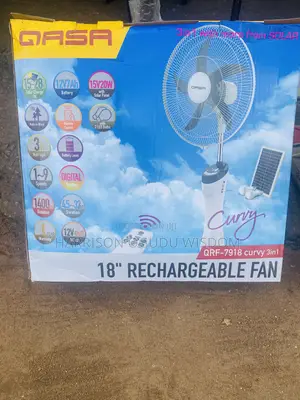 Qasa Solar Rechargeable Fan With Panel for Sale
