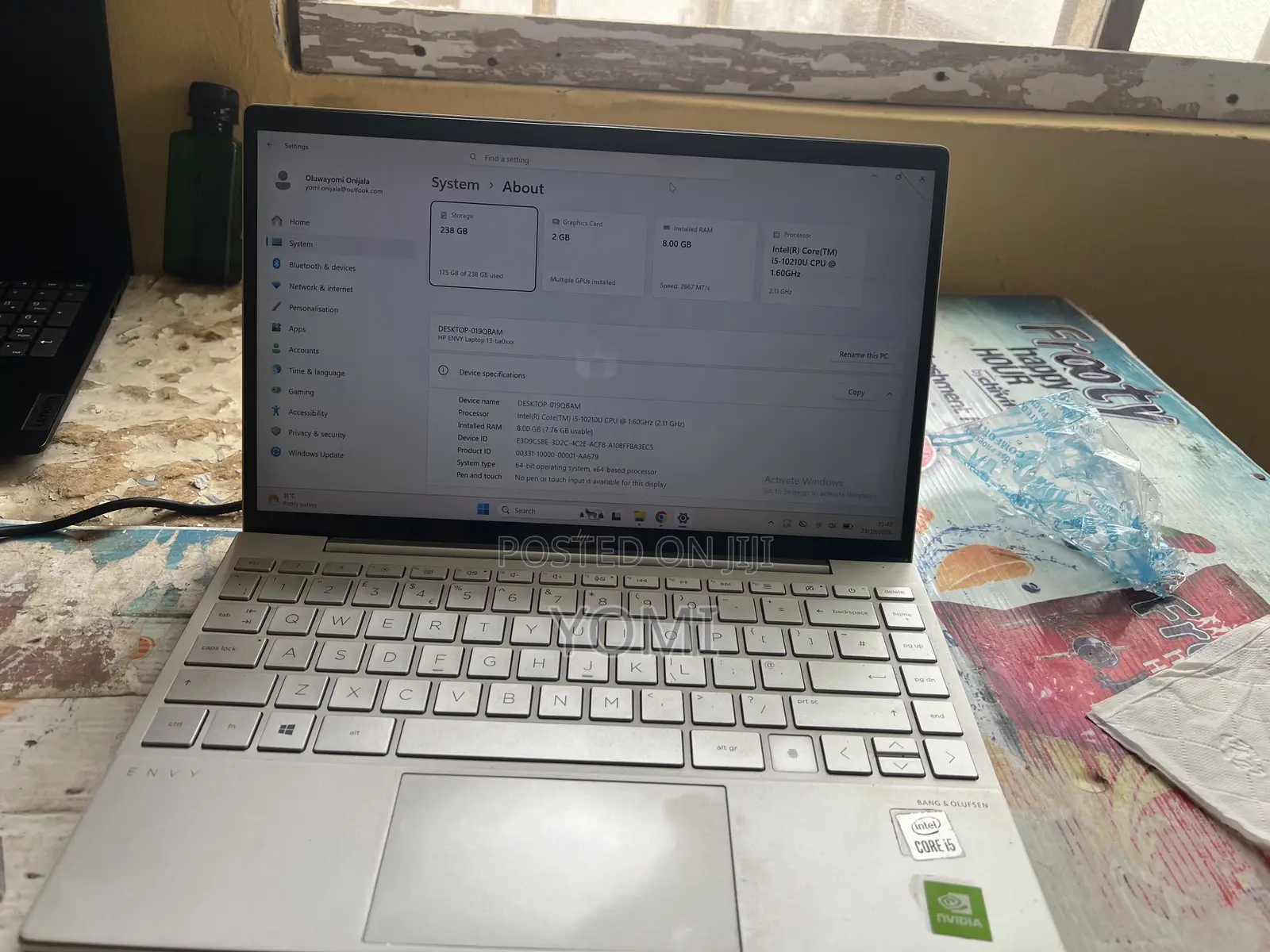 Laptop HP Envy 13 8GB Intel Core i5 SSD 256GB