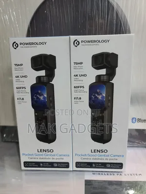 Powerology Lenso Pocket-Sized Gimbal Camera - Black