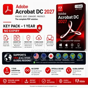 Acrobat PDF Key Pack 1 Year Windows,mac,phones&iPad