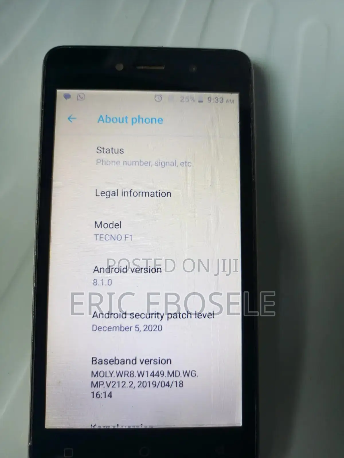 Tecno F1 8 GB Gray