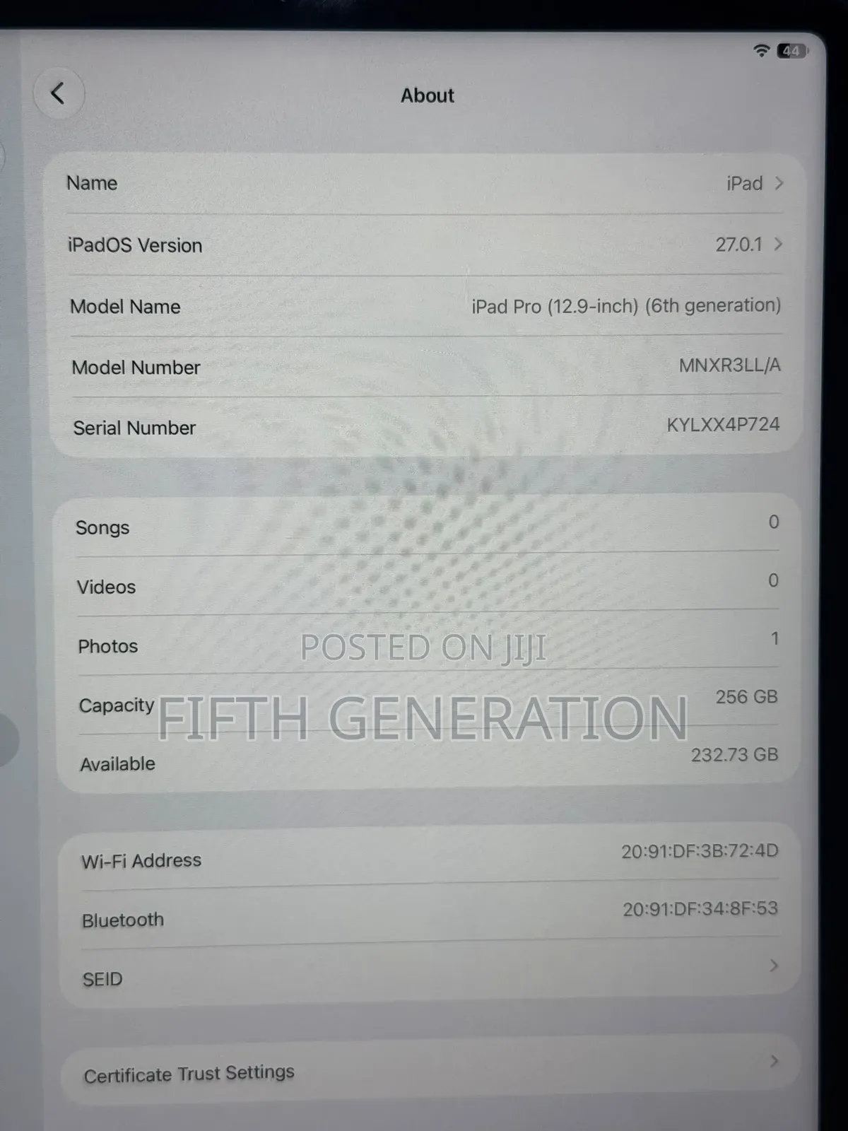 Apple iPad Pro 12.9 (2022) 256 GB Gray