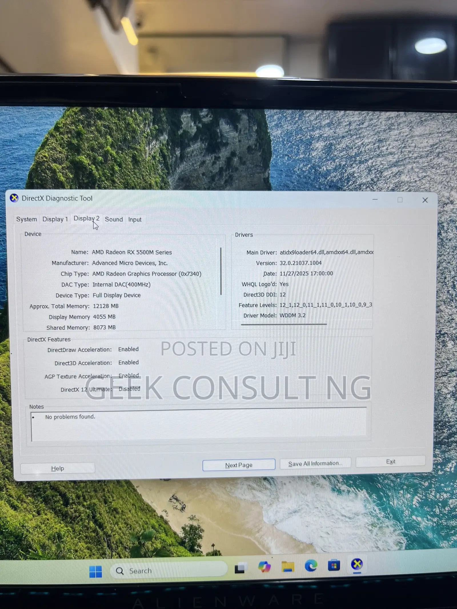 Laptop Alienware M15 r3 16GB Intel Core i7 SSD 512GB
