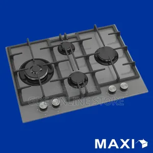 Maxi Tabletop Gas Cooker 4 Burners (ED078W) Grey Glass