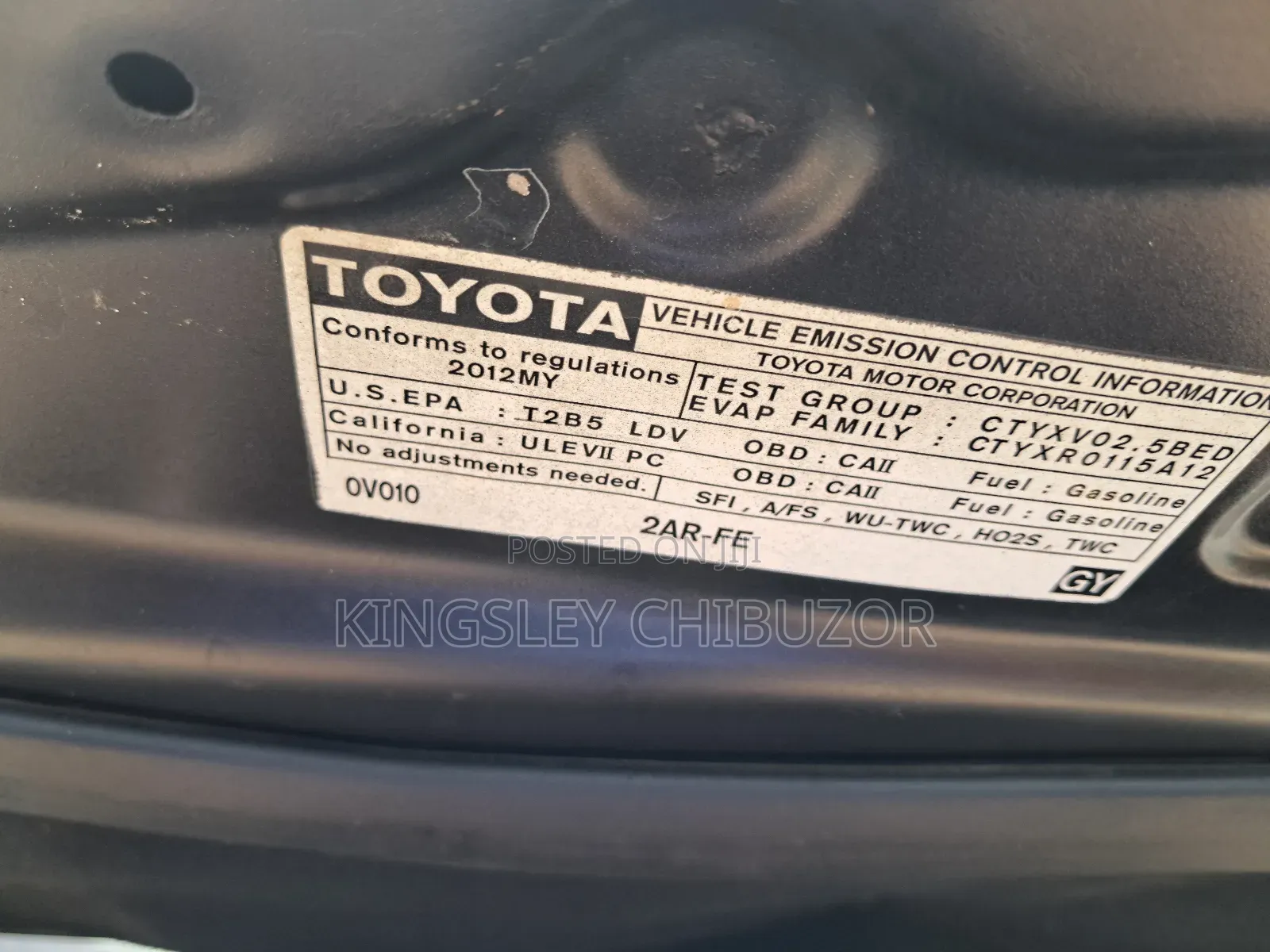 Toyota Camry 2012 Black