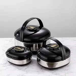 3-Piece Stainless Steel Insulated Lunch Box Set – Keeps Food Warm
