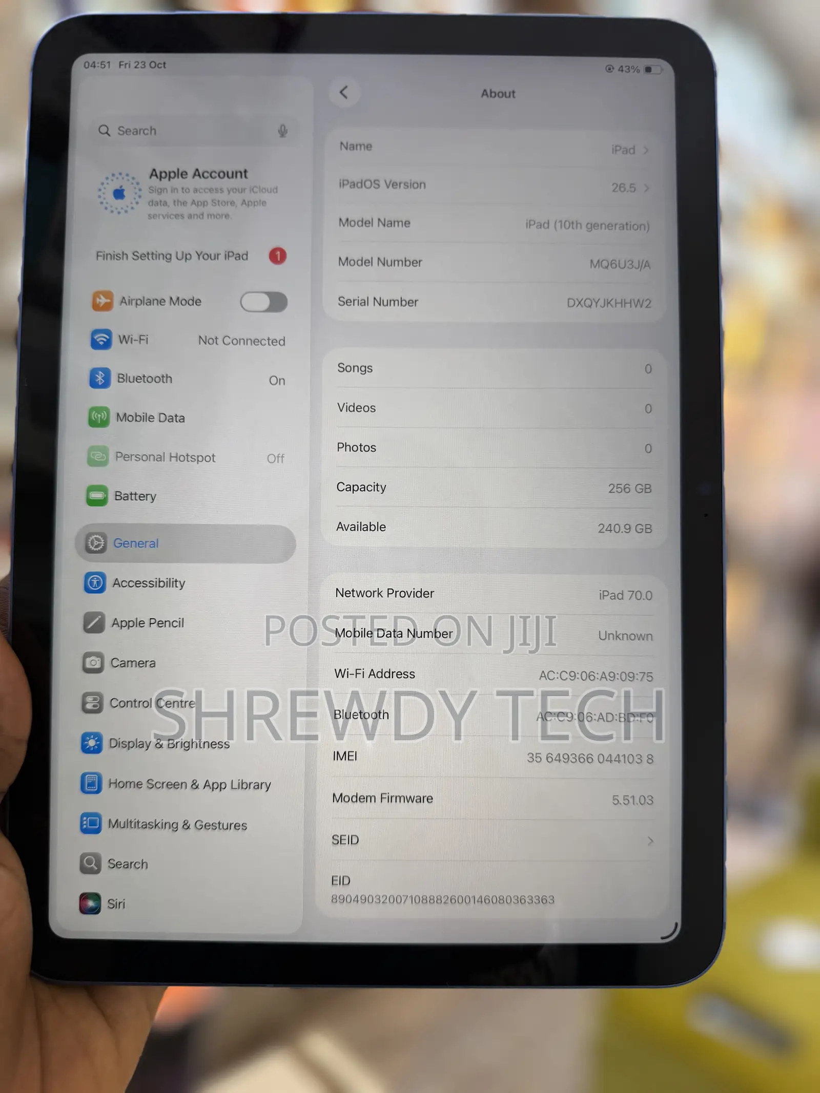 Apple iPad (2025) 256 GB Blue