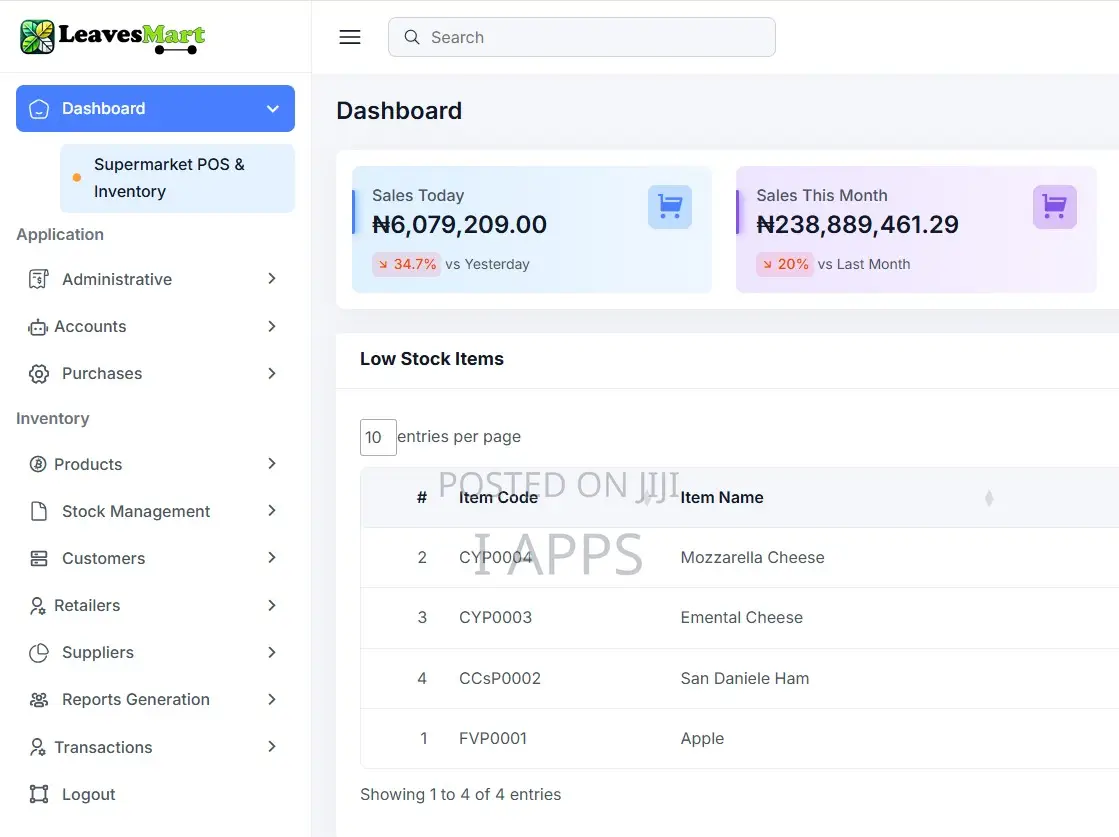Supermarket Management Solution
