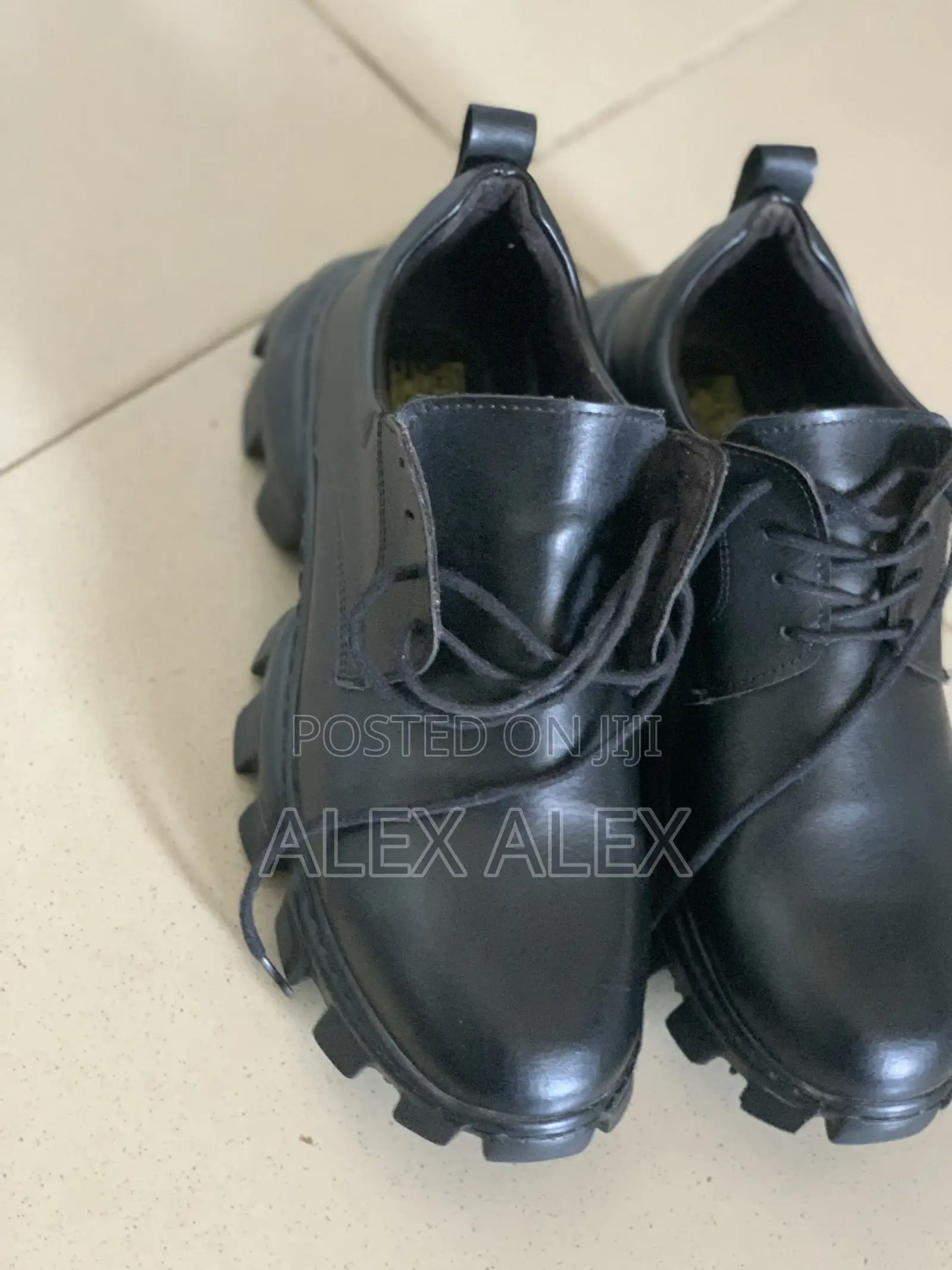 Black Chunky Sole Shoe