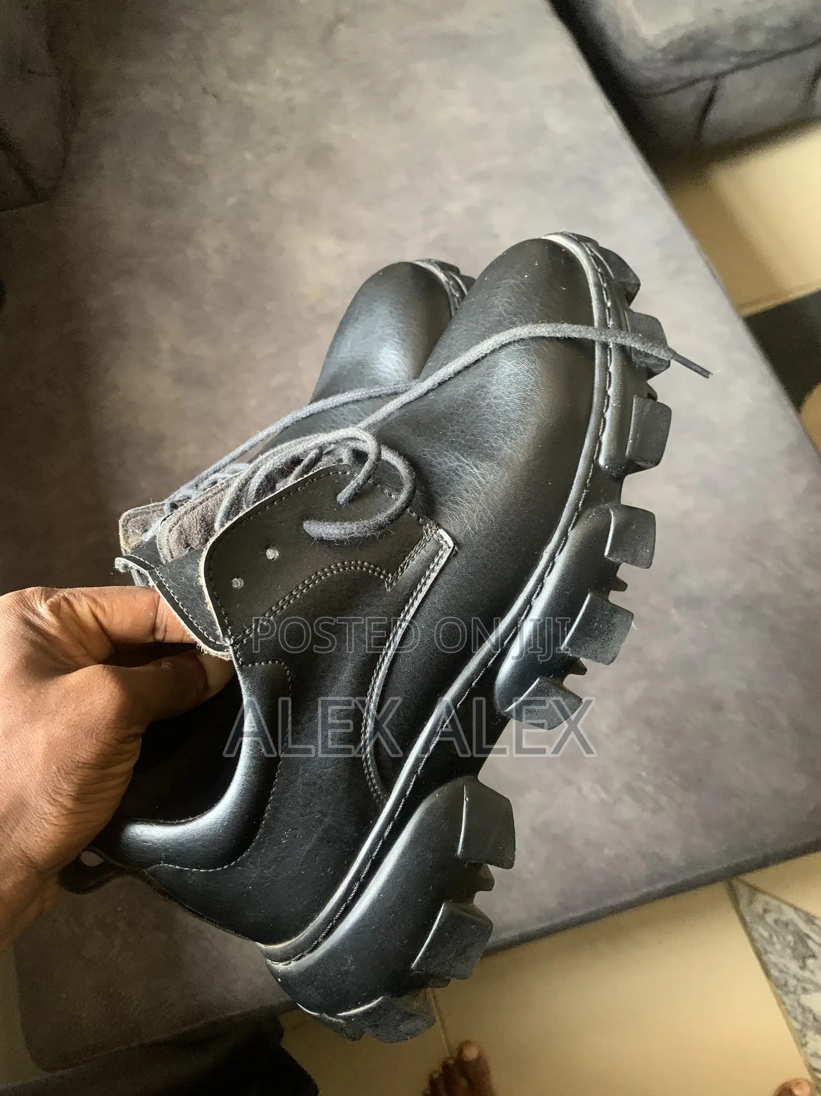 Black Chunky Sole Shoe