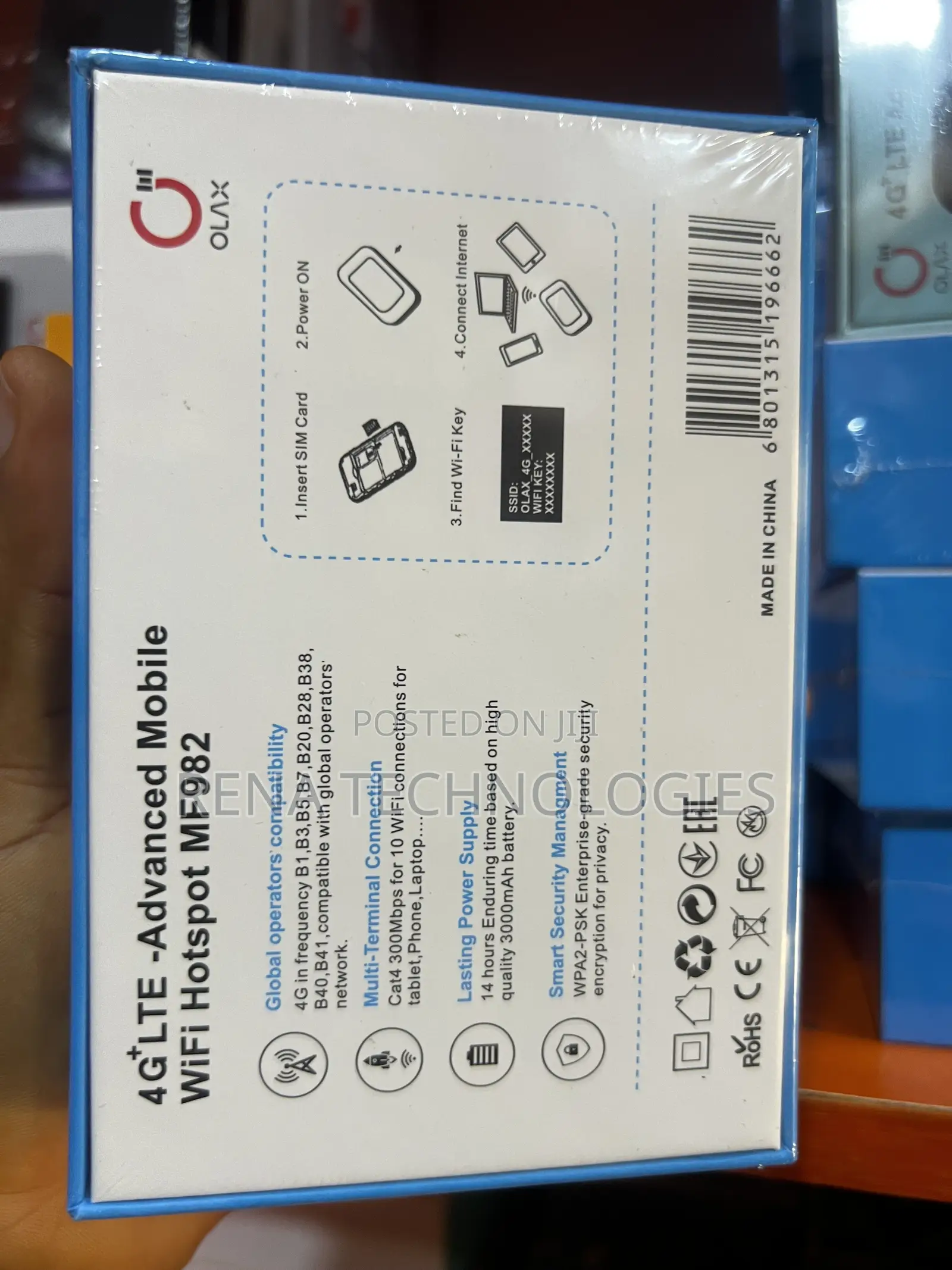 Olax 4G* LTE Advanced Mobile WiFi MF982