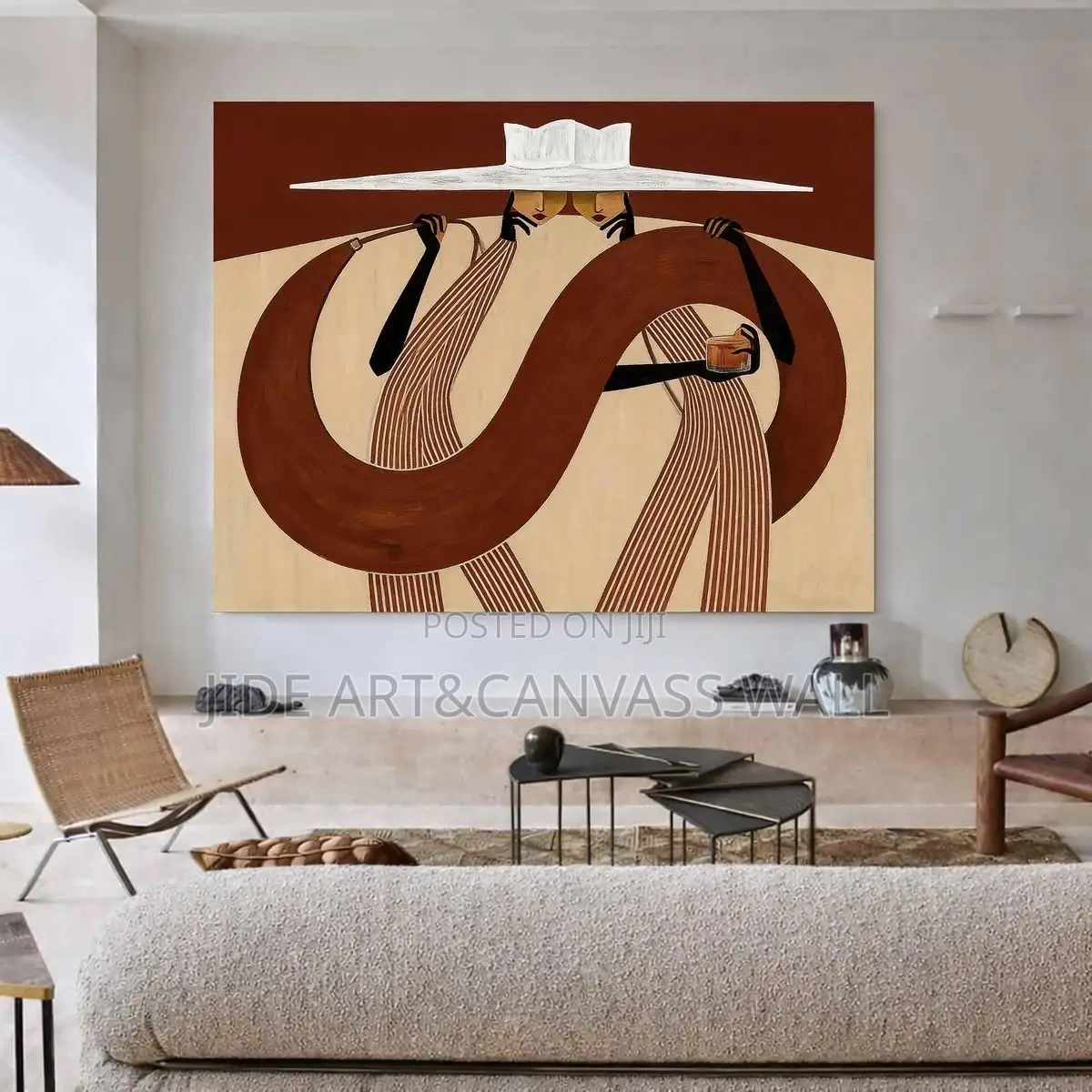 Ceramics Abstract Wall Wooden Frame Arts Interior Decors