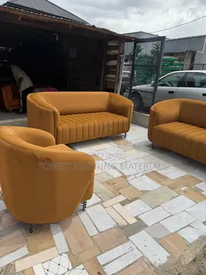 Luxury Mustard Yellow Velvet Channel-Tufted Living Room Set