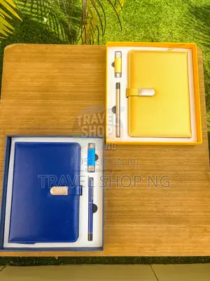 Gold and Blue Notebook Set