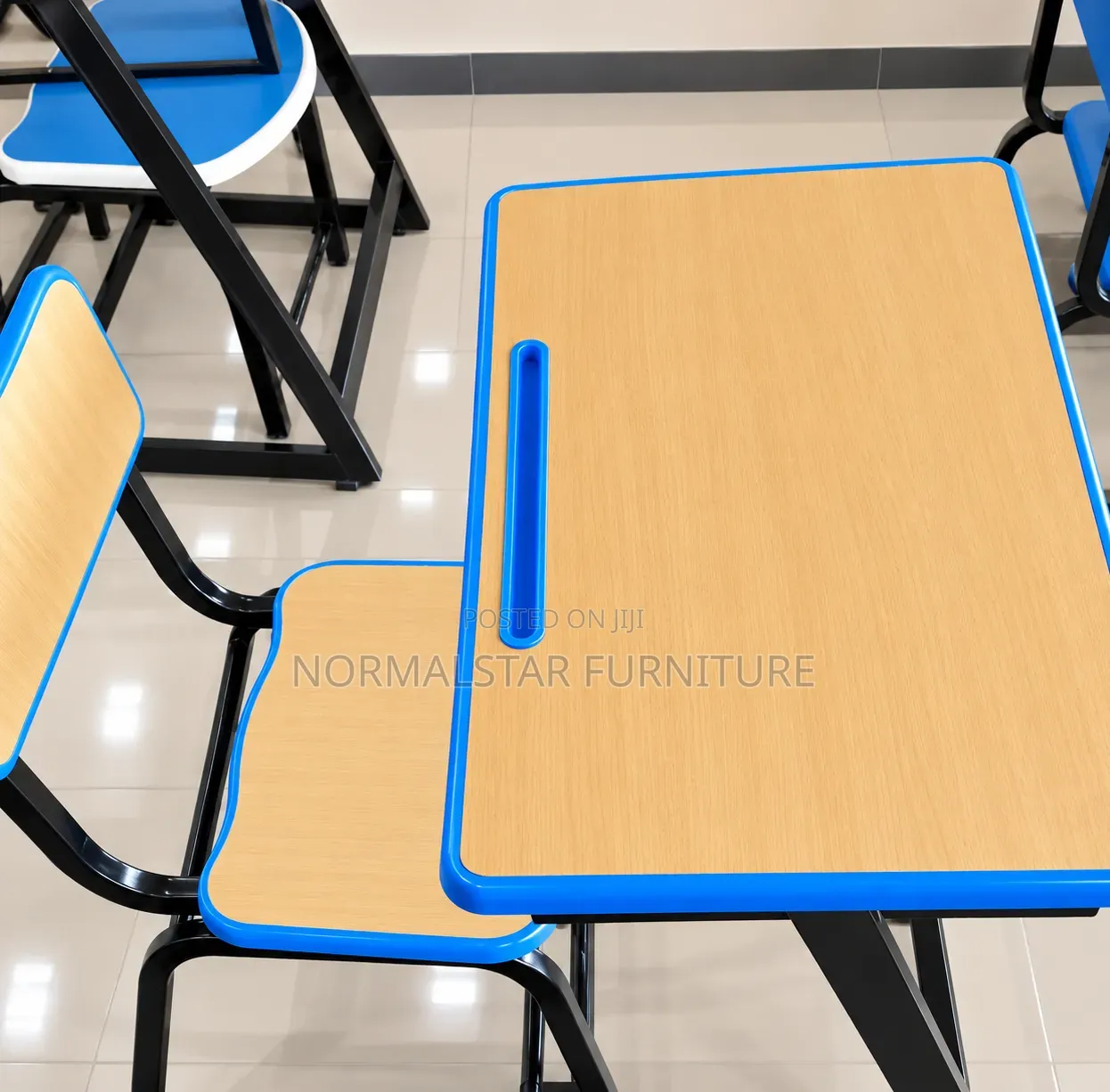 Imported Wood School Desk and Chair