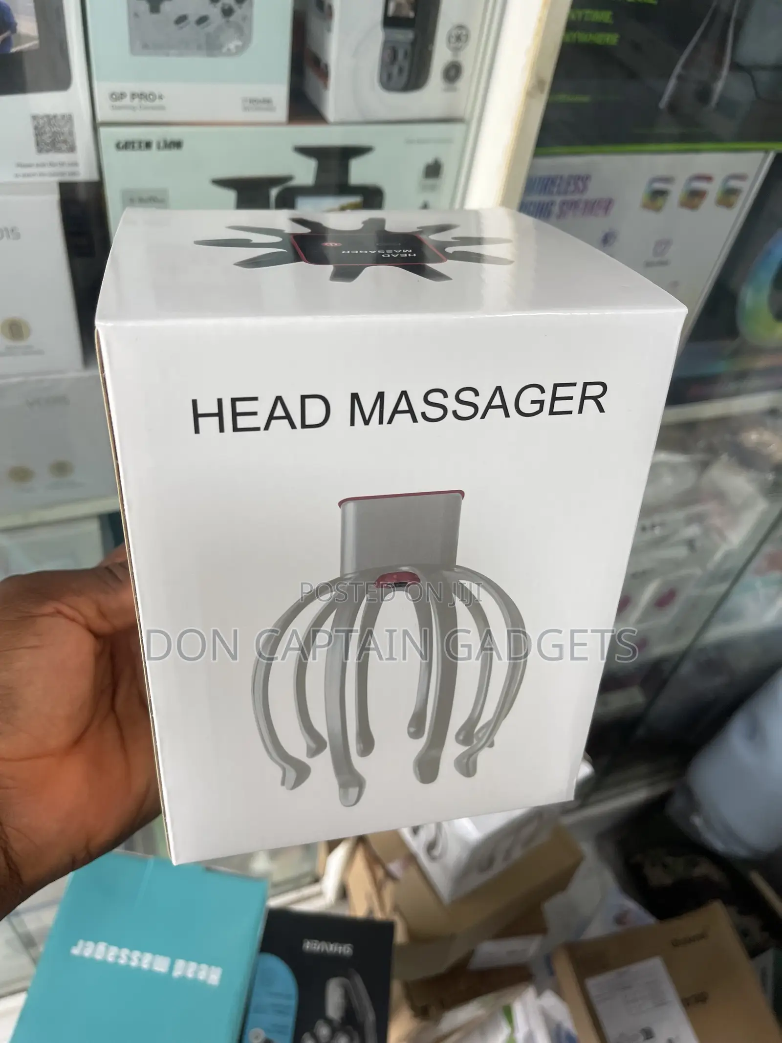 Octopus Claw Electric Head Massager, Rechargeable 3-Speed Vibration