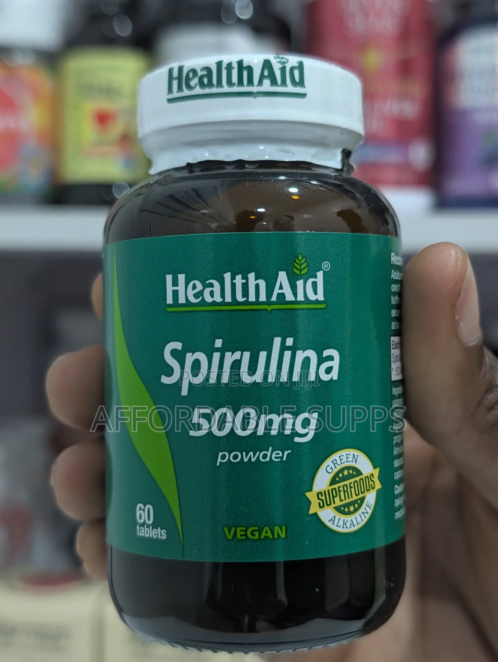 HealthAid Spirulina 500mg – 60 Tablets