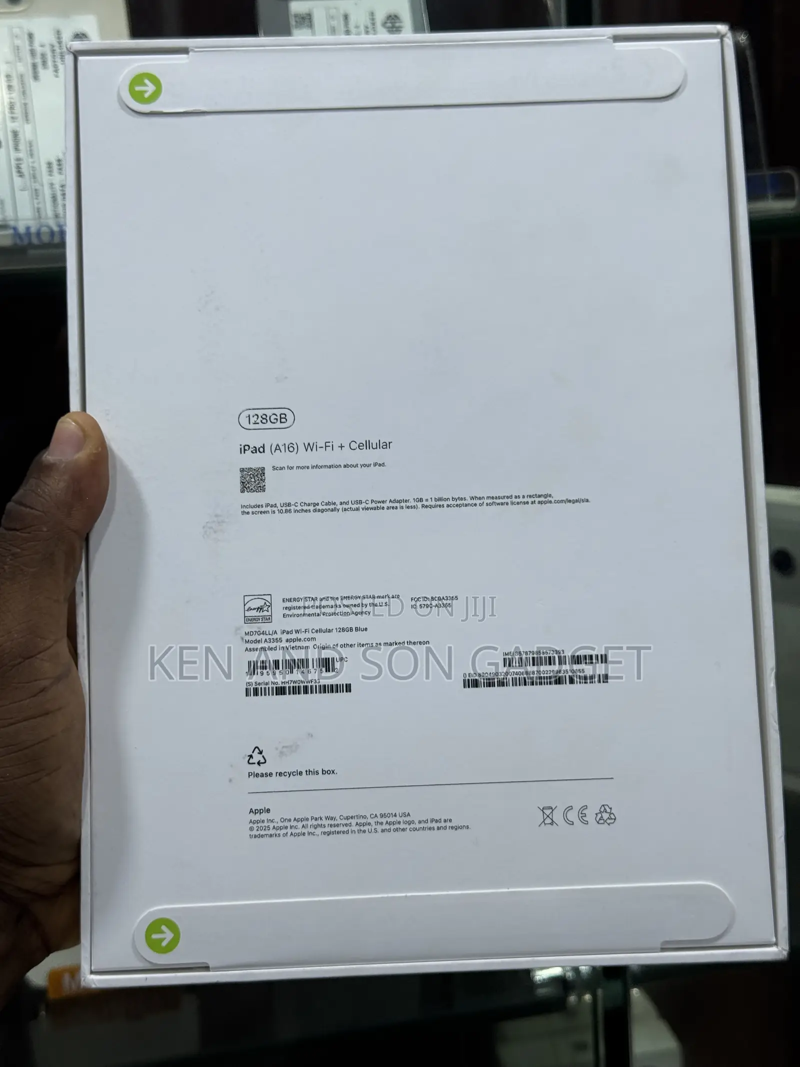 New Apple iPad (2025) 128 GB Blue