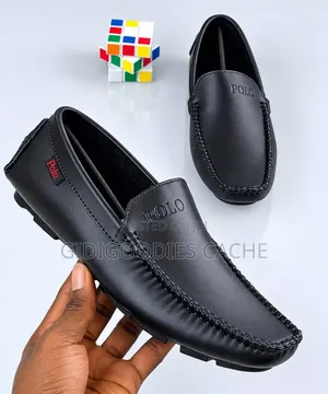 Black Polo Moccasin Loafers/Drivers Shoes Size 40-46
