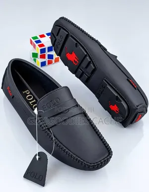 Black Polo Moccasin Loafers/Drivers Shoes Size 40-46