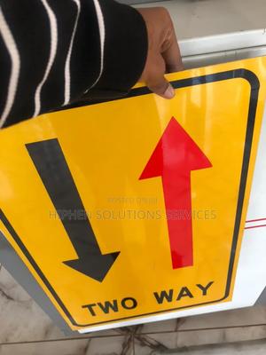 Two-Way Traffic Warning Road Sign