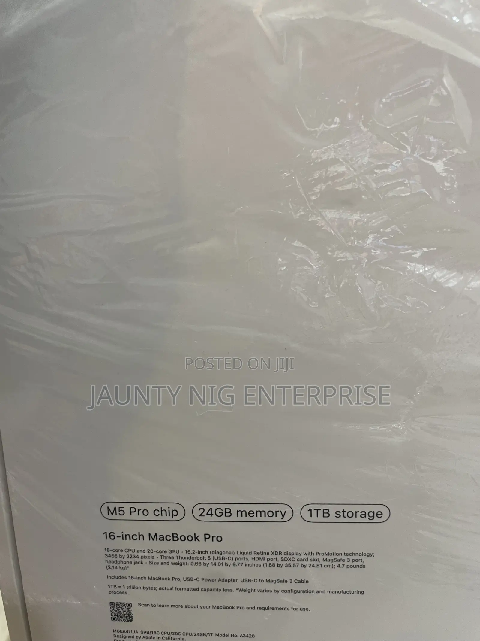 New Laptop Apple MacBook Pro 24GB Apple M5 Pro SSD 1T