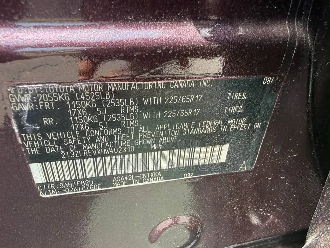 Toyota RAV4 2017 Maroon